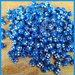 Lotto 25 perle acrilico 8 mm con strass BLU