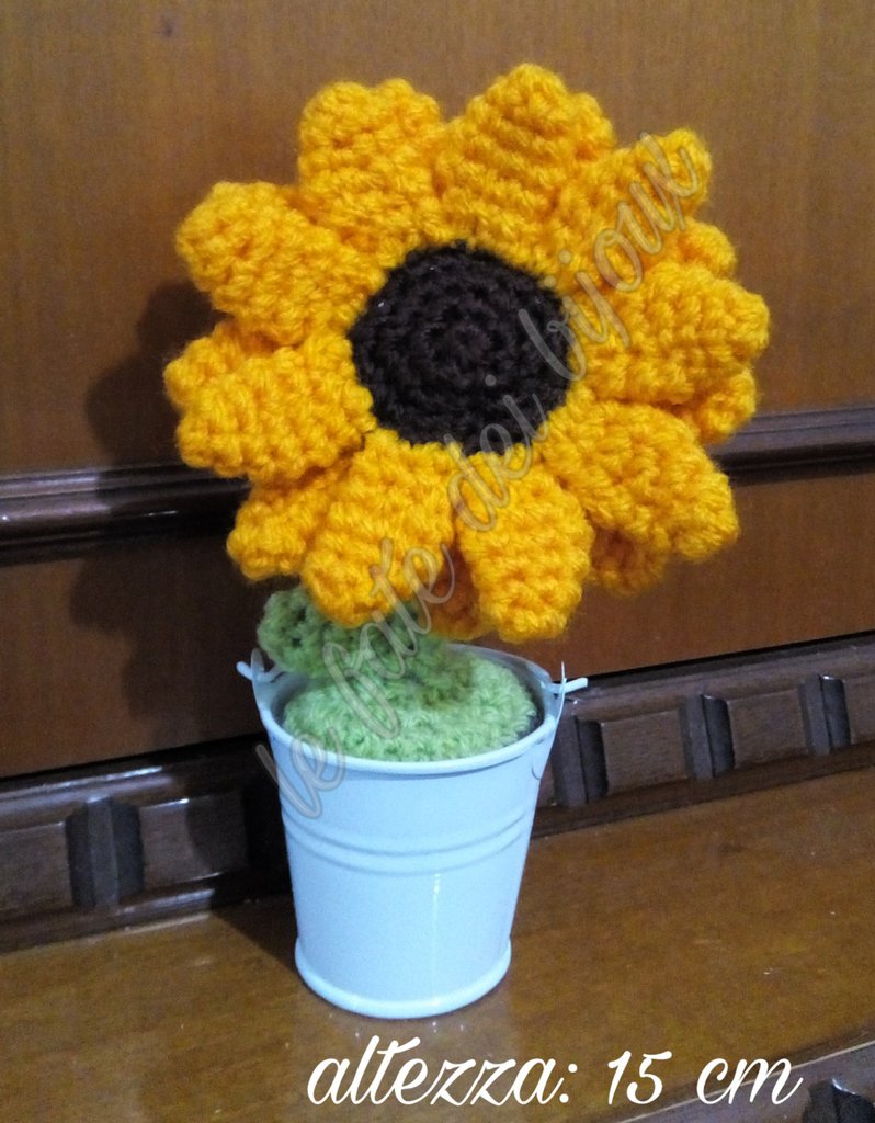 TOYMIS Girasole Positivo All'Uncinetto, Girasole Carino E Divertente All'Uncinetto Con Biglietto Grazie Per Avermi Aiutato A Crescere Peluche Emotivo
