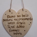 Targhetta Decorativa A Cuore In Legno 10x10 Cm - Sempre Ricordare - Regalo Per Famiglia E Amici - 3
