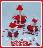  3 Tutorial della palla di Babbo Natale in formato S/M/XL -  Raccolta dei 3 schemi in formato pdf ( prima integrazione della rivista Il tissage danese a Natale)