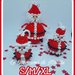  3 Tutorial della palla di Babbo Natale in formato S/M/XL -  Raccolta dei 3 schemi in formato pdf ( prima integrazione della rivista Il tissage danese a Natale)