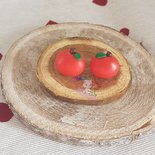 orecchini in fimo mele rosse- apple earring