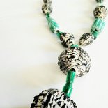 collane donna-collane etniche-gioielli etnici-San Valentino regalo donna-collane di carta-gioielli riciclati-perle di carta