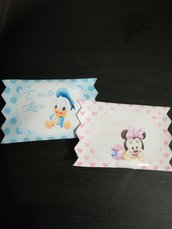 Bustine bustina caramelle confetti compleanno nascita evento festa Minnie topolino personaggi cartoni