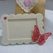 Cornice foto in feltro con farfalla e cuore. Colori personalizzabili. Idea san valentino, mamma, compleanno