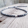 Collana uomo in Ematite e argento, realizzata a mano con pietre di qualità. Idea regalo per ragazzo, papà, fidanzato