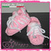 SCARPINE DA CULLA NEONATO BIMBA SPORTIVE STILE ADIDAS ROSA PERSONALIZZABILI