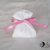 bomboniera portaconfetti sacchettino bianco con nastro rosa pois bianchi