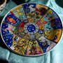 Piatto murale di ceramica artistica dipinto a mano con segni zodiacali moderni