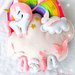 Fiocco nascita unicorno con nuvola ed arcobaleno 