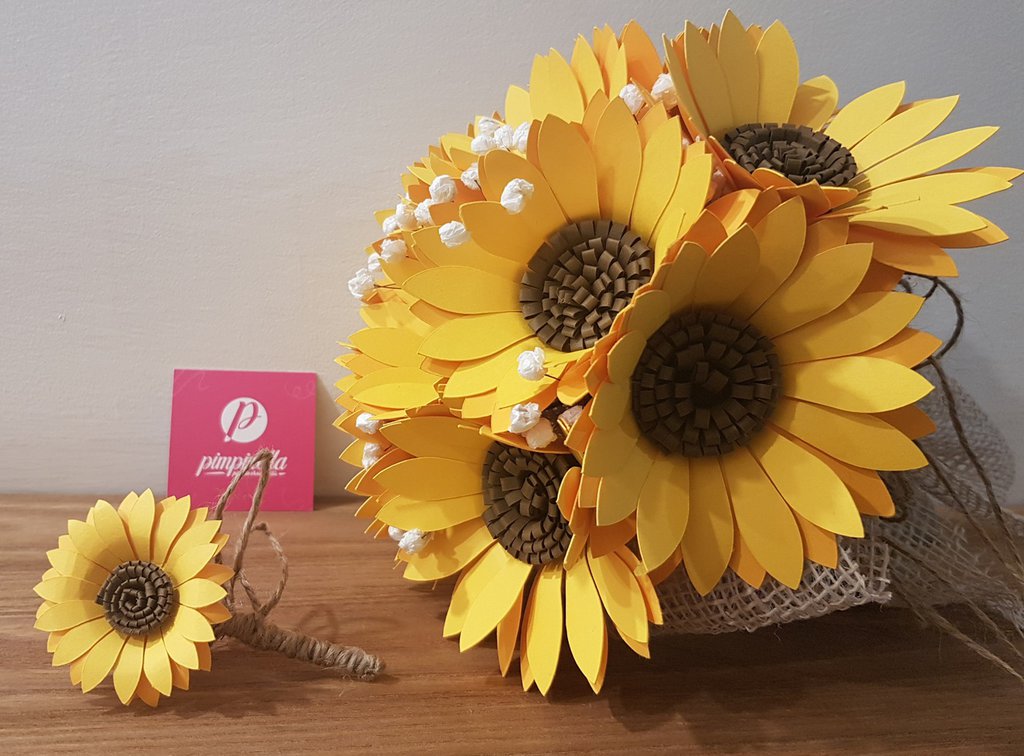 Decorazione Girasole Per Bomboniera - Feste - Bomboniere - Di Grafi... | Su