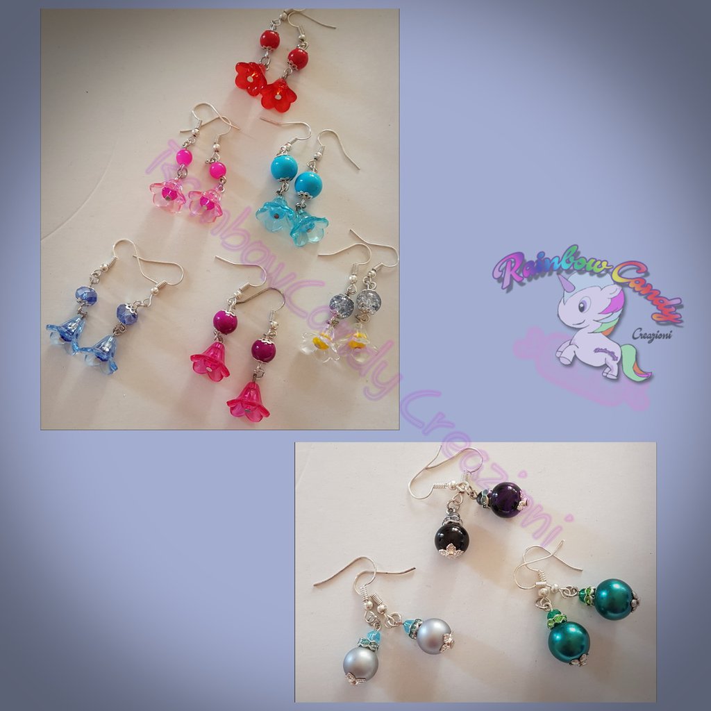 PEARLS & COLORS - Set di Gioielli Prestige con collana e orecchini, in argento 925, gioiello da donna