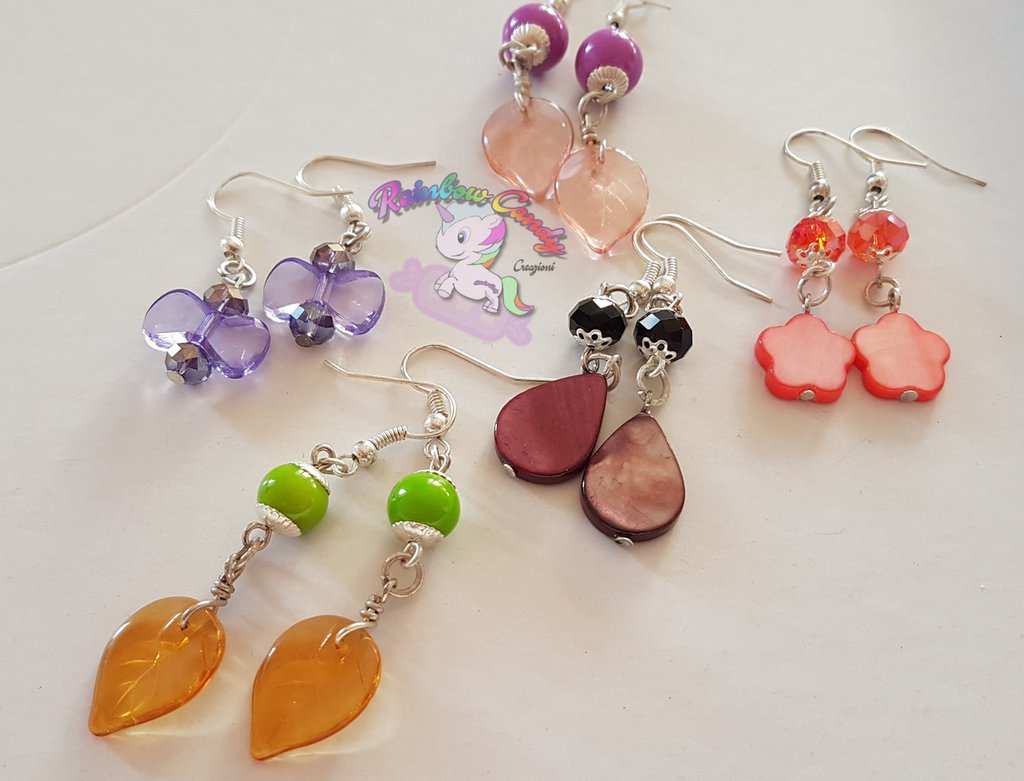 Pearls & Colors - Orecchini da donna in argento Sterling 925