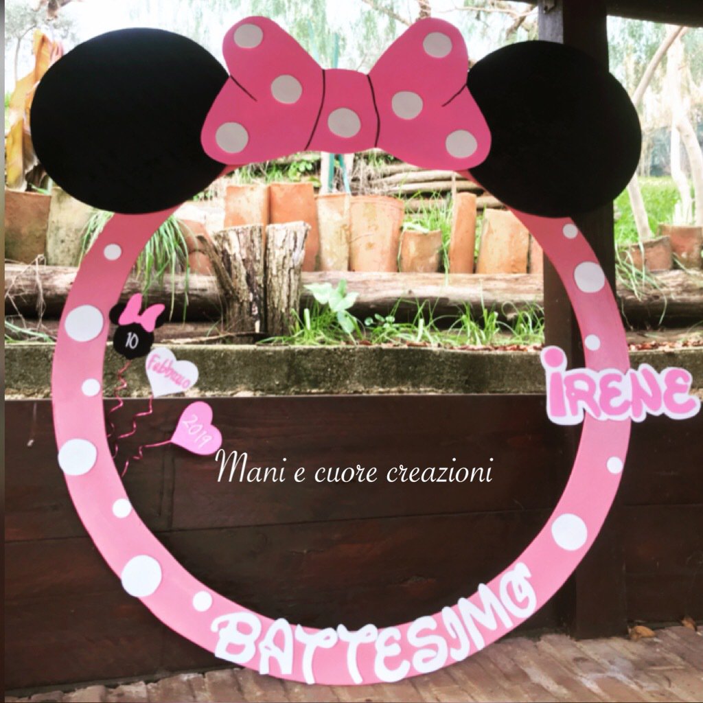 Photo booth cornice selfie - Minnie e topolino- 1 compleanno - Fest