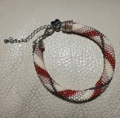 Bracciale di perline a tubolare bead crochet