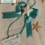 Segnaposto tema mare gessetto profumato stella marina verde tiffany matrimonio sposi nozze