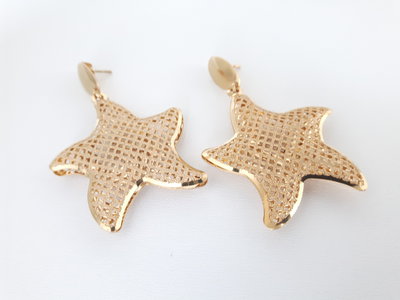 Jovono Orecchini A Stella Marina Grandi Oro - Gioielli Boho Fatti A Mano Per Donna, Accessorio Spiaggia