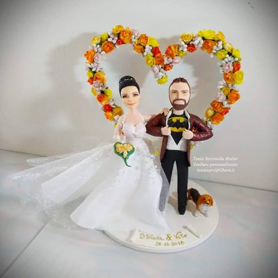 Cake topper sposi personalizzati realistici Cake topper sposi personalizzati realistici