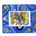 Cornice Porta Foto decorata in Mosaico nelle tonalità del Blu&Oro in Omaggio a Van Gogh
