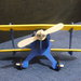 Puzzle 3 d aereo biplano in legno colorato