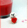 Decorazione con cane maltese con cuore personalizzato con il nome, idea regalo per san valentino per amanti dei cani