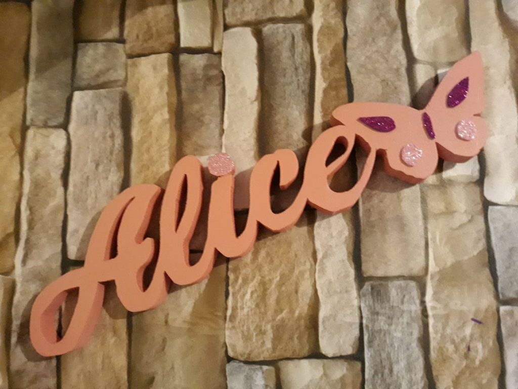 Lupia - Scritte in Legno 3D FAMILY, WOOD WRITE colorazione Shabby, Decorazione Made in Italy, Facile da Appendere o Appoggiare, per Casa e Negozio, 67x26x1 cm, legno ecologico MDF