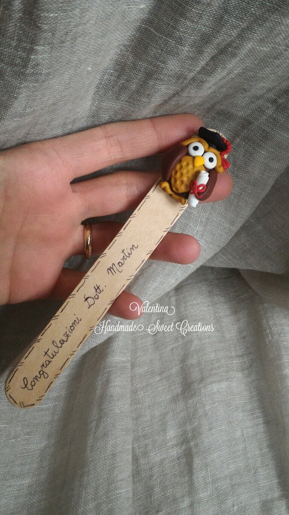 Bomboniera Laurea - 10 Penne A Sfera Rosse Con Stampa 'LAUREATO' - 17,5 Cm