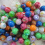 50 perle sintetiche multicolor 8 mm.