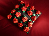 Romantico cuscino con rose