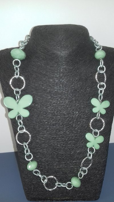 Collana catena con resina Collana catena con resina