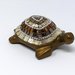 Tartaruga in Ceramica con Decoro in Mosaico sulle tonalità del Bronzo e Argento