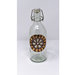 Bottiglia in Vetro con decoro frontale in Mosaico nelle tonalità del Bronzo & Argento