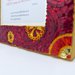 Cornice Porta Foto decorata in Mosaico nelle tonalità del Rosso e Oro con texture circolare
