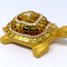 Tartaruga in Ceramica con Decoro in Mosaico sulle tonalità dell'Oro