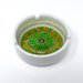 Posacenere in Ceramica con decoro in Mosaico nelle tonalità del Verde e Oro