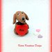 Decorazione con cane bassotto con cuore personalizzato con il nome, idea regalo per san valentino per amanti dei cani