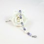 Viola, Bracciale con perle bianche, cristalli viola, pezzo unico, modello esclusivo, design originale, idea regalo, compleanno, Natale, donna.