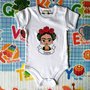 FRIDA KAHLO body bebe, dipinto a mano, body personalizzati, vestiti neonato, tutte le taglie