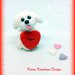 Decorazione con cane bolognese con cuore personalizzato con il nome, idea regalo per san valentino per amanti dei cani