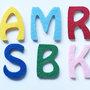 Lettere alfabeto in feltro altezza 5cm in diversi colori
