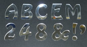 Lettere Alfabeto in acrilico a specchio altezza 5cm