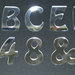 Lettere Alfabeto in acrilico a specchio altezza 5cm