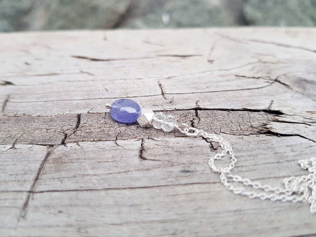 Anello Donna Claddagh - Argento Sterling 925 - Zircone - Tanzanite