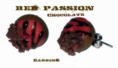 Red Passion Chocolate Earrings