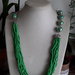 Collana perle di ceramica verde