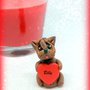 Decorazione con cane yorkshire con cuore personalizzato con il nome, idea regalo per san valentino per amanti dei cani