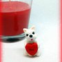 Decorazione con cane west highland terrier con cuore personalizzato con il nome, idea regalo per san valentino per amanti dei cani