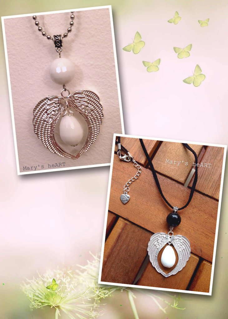 Collana con ciondolo in metallo. Angelo - Gioielli - Ciondoli - di