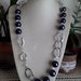 Collana lunga perle di ceramica blu