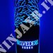 Lampada Bottiglia vuota Vodka Belvedere Magnum 1,75 L Midnight Sabre idea regalo riciclo creativo riuso